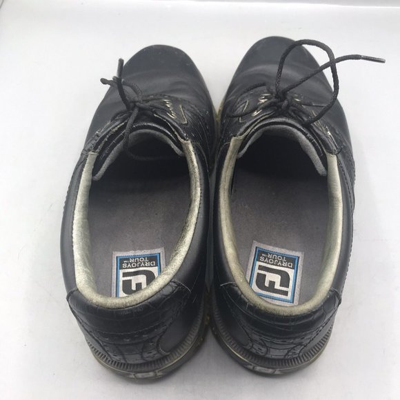 FootJoy Dry Joys Tour Golf Shoes 53678 Black Leather Men\'s 8.5 M main image 5